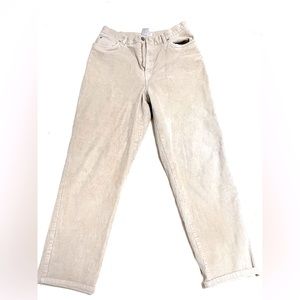 Vintage Jones New York Cream Corduroy Pants 32x30 PERFECT CONDITION